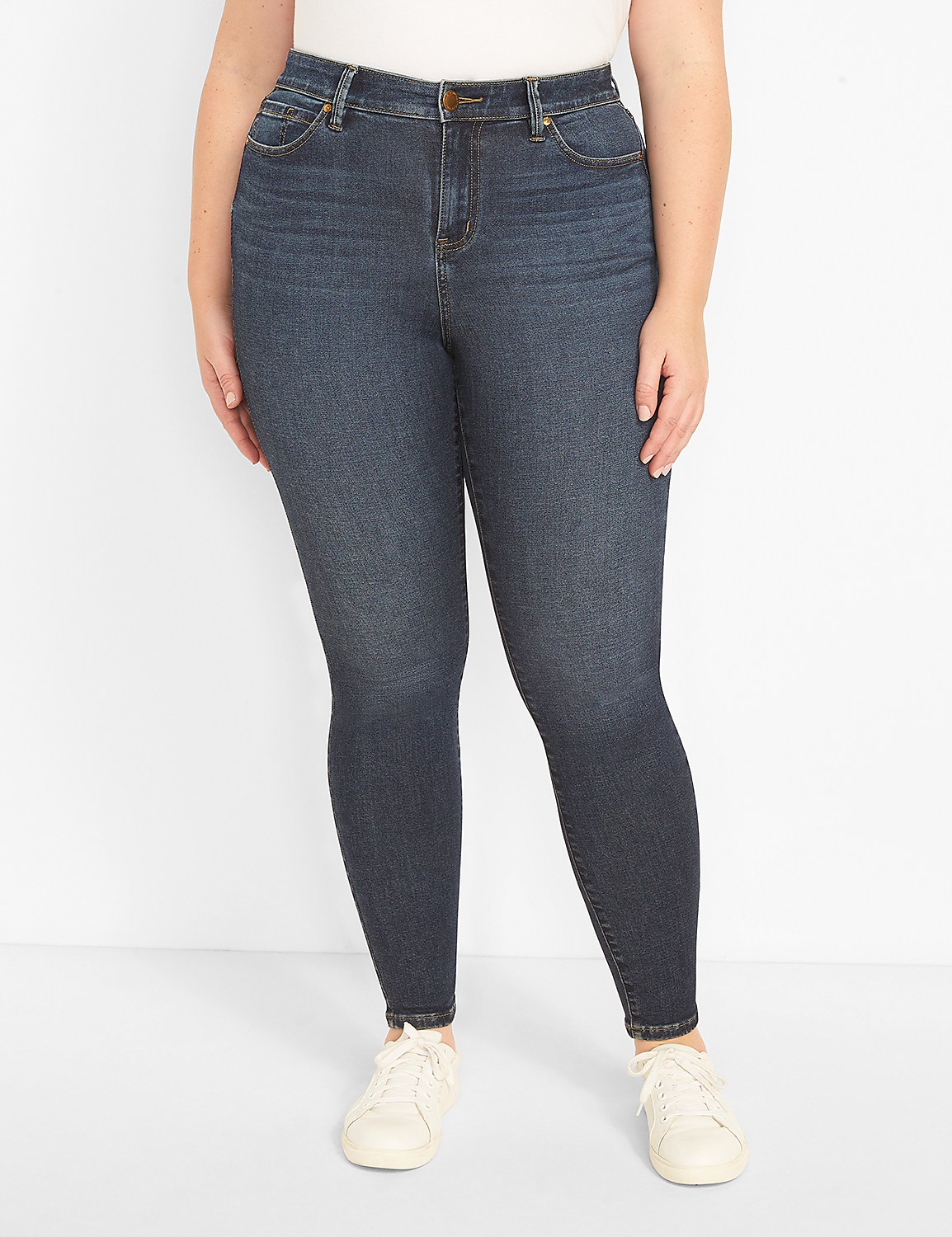 Fit Genius Mid-Rise Skinny Jean - Dark Wash Product Image 1