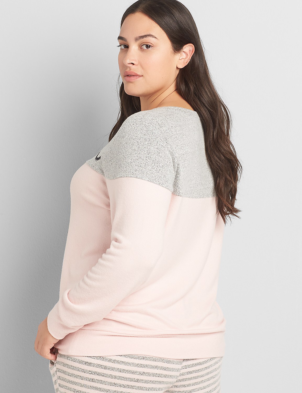 Brushed Jersey Colorblock Sleep Top Product Image 4