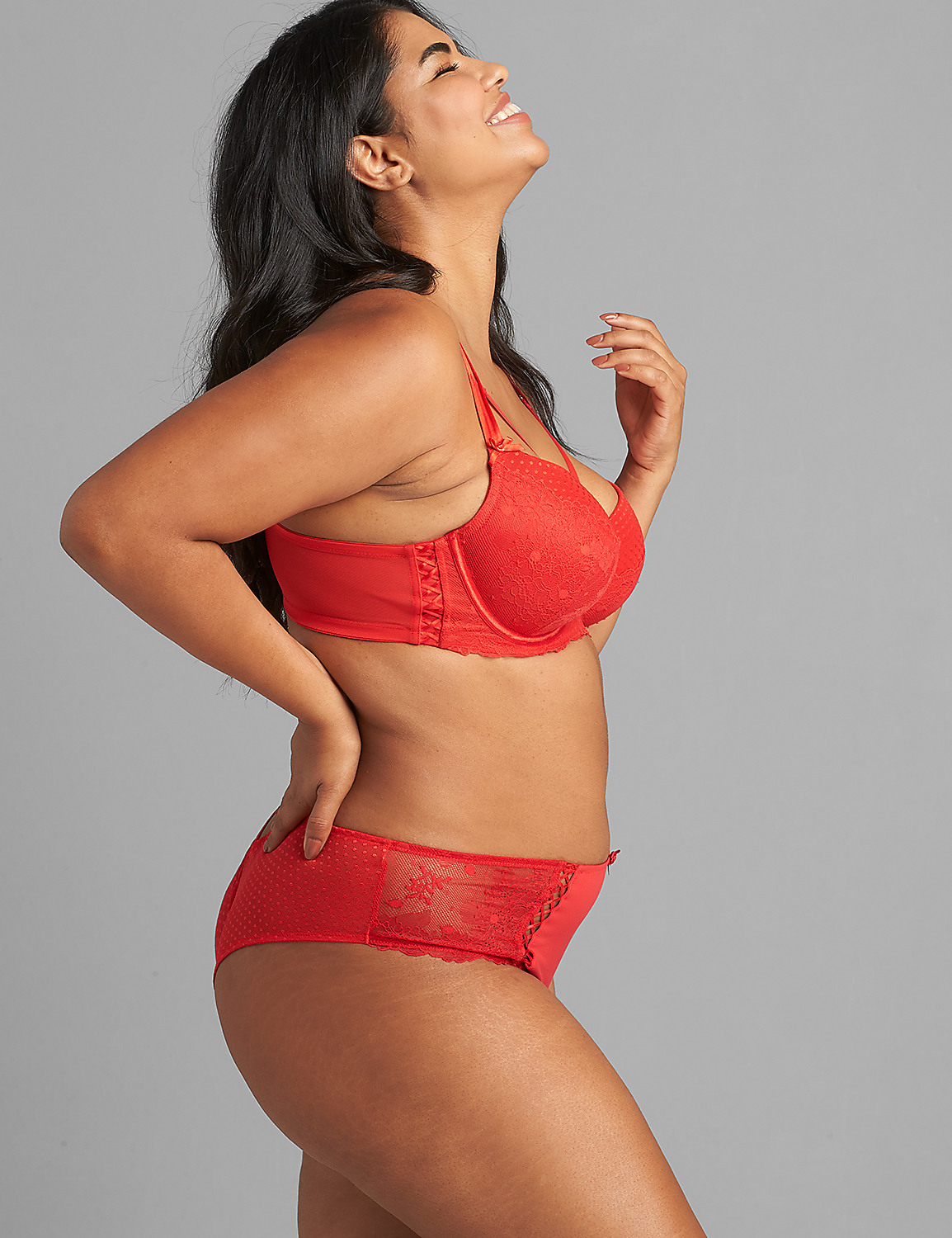 Spot Mesh & Lace Boost Balconette Product Image 3