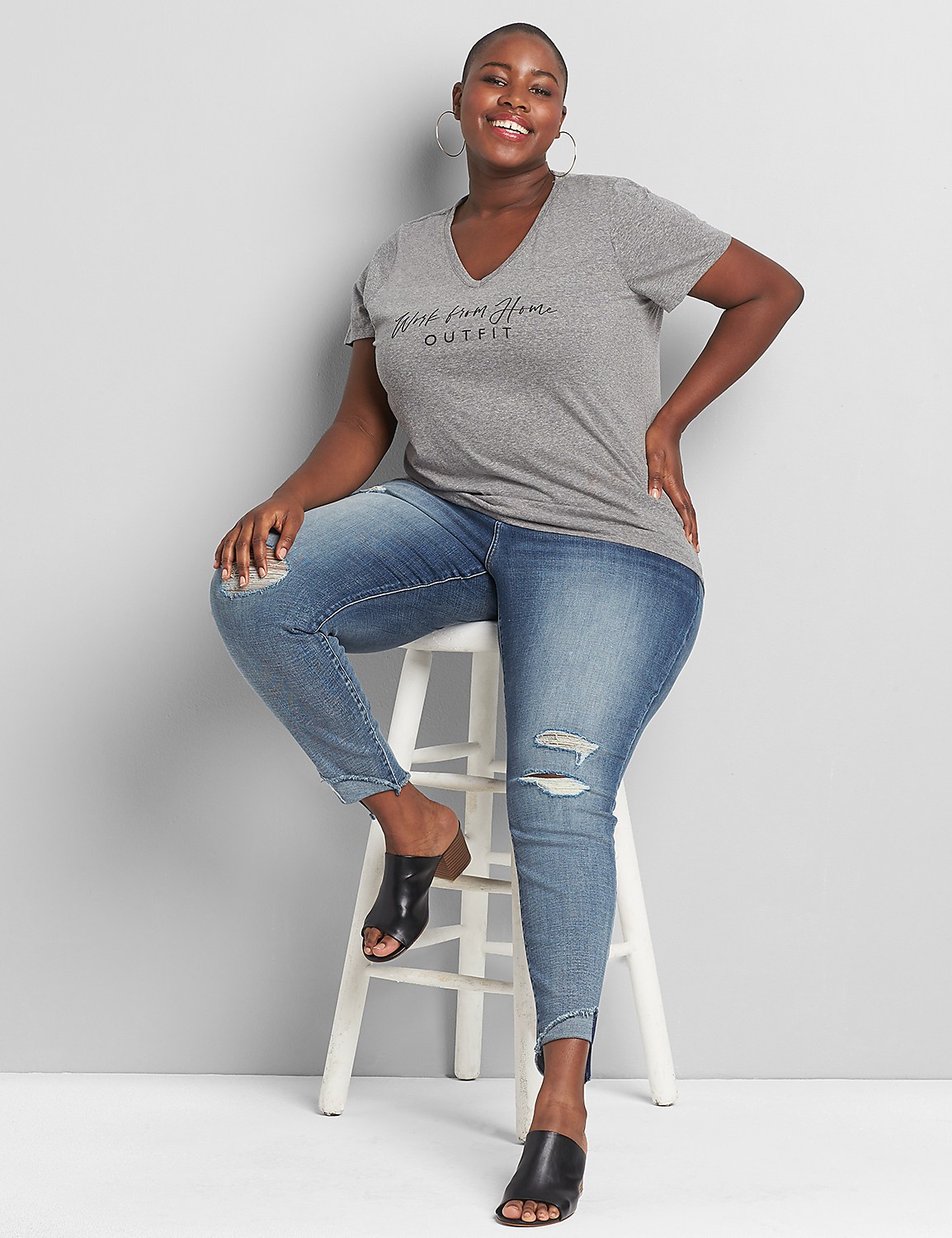 Signature Fit High-Rise Skinny Jean - Ripped Medium Wash Product Image 3