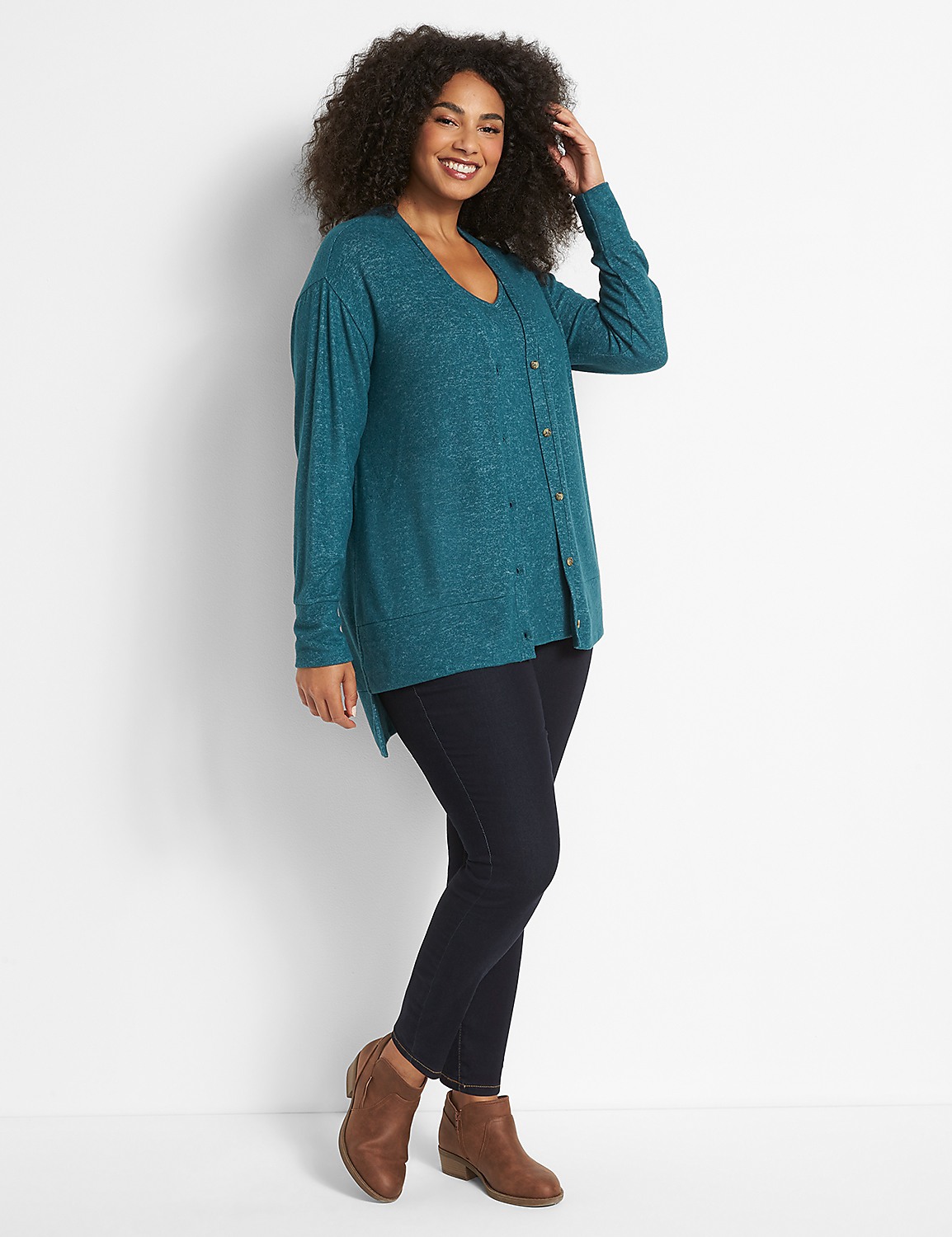 V-Neck Shell With Side Slits Product Image 3