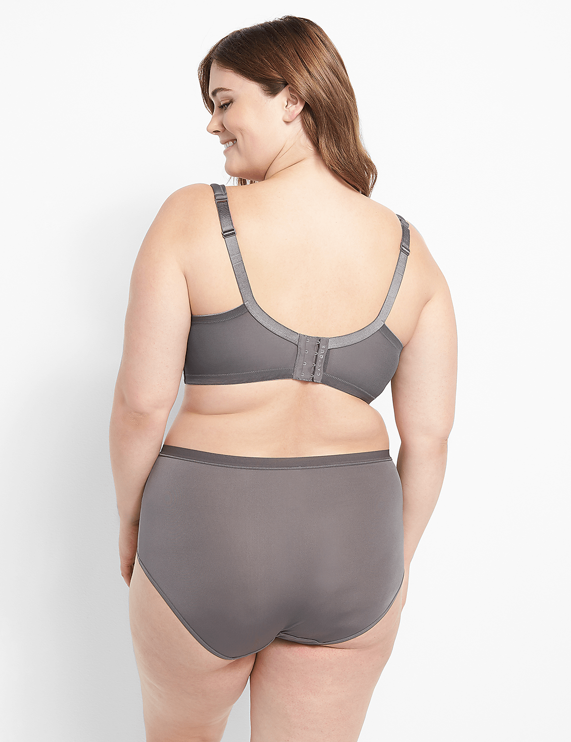 Smooth Lightly Lined Full Coverage Bra With Lace Product Image 2