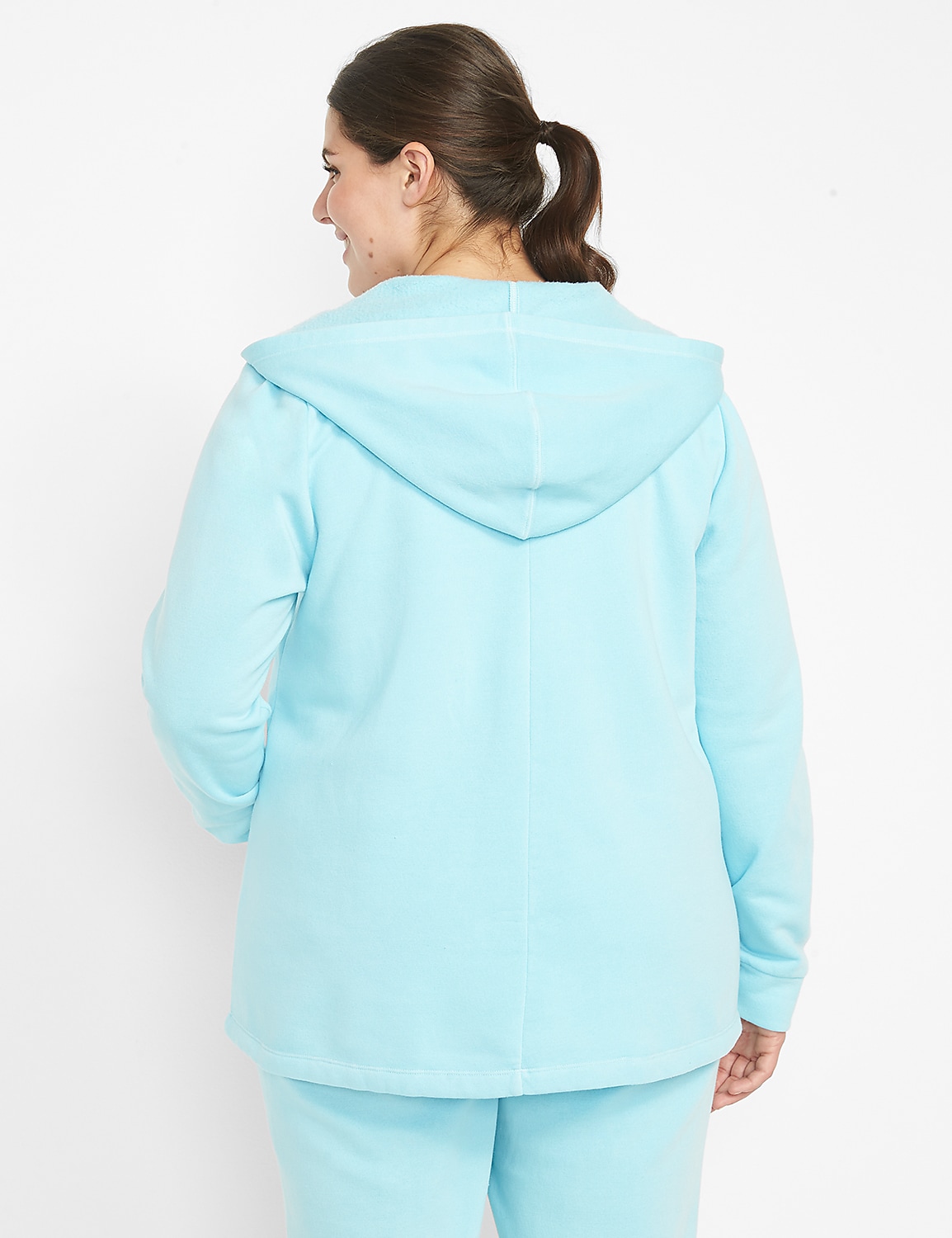 LIVI Zip-Up Hoodie With Tie-Hem Product Image 2