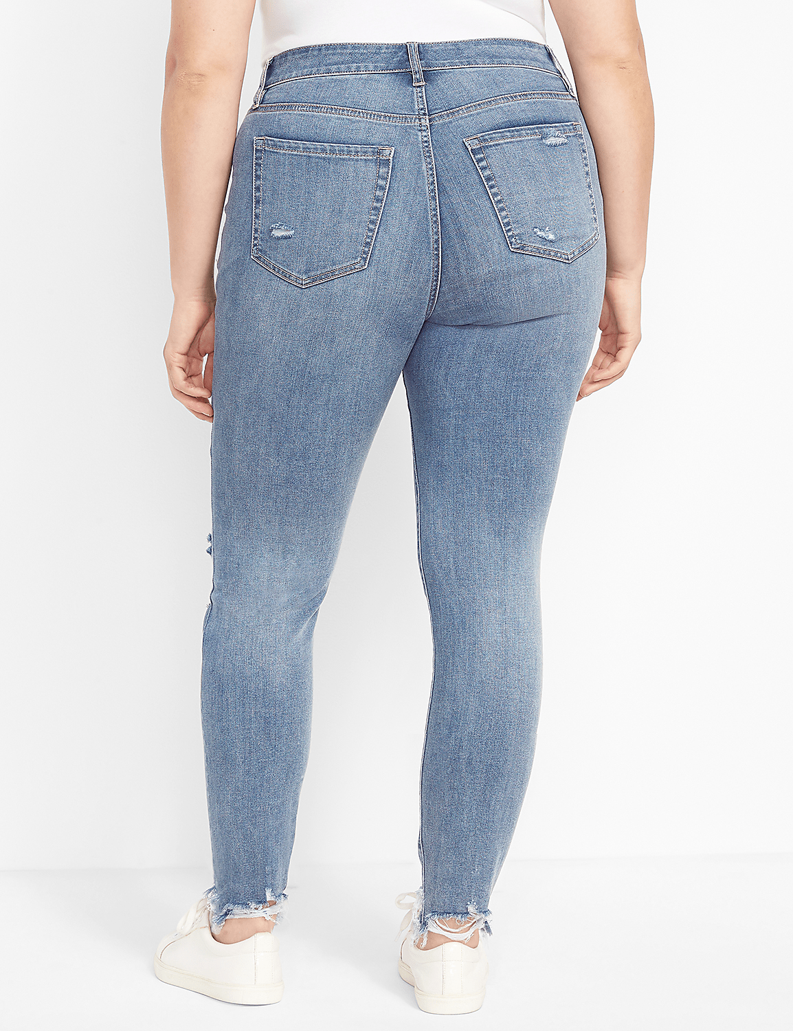 Signature Fit Skinny Jean - Destructed Medium Wash Product Image 2