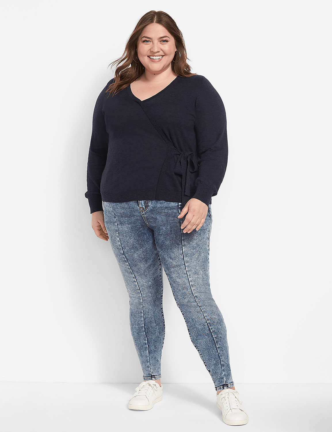 Straight Fit High-Rise Skinny Jean - Medium Wash Product Image 3