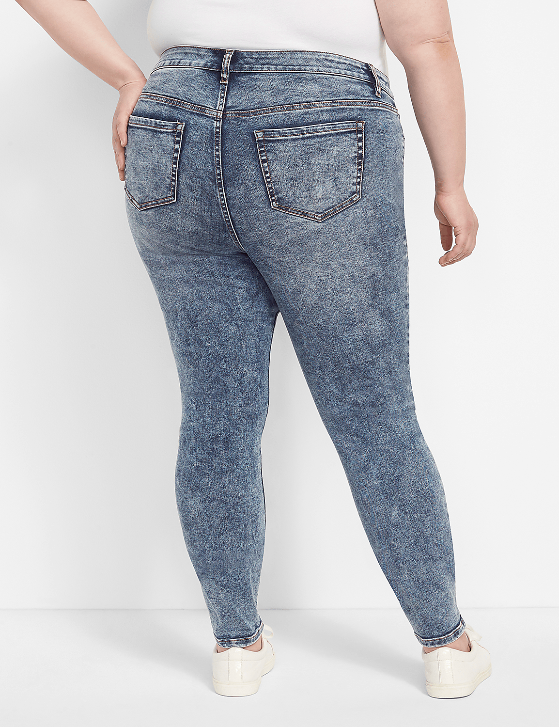 Straight Fit High-Rise Skinny Jean - Medium Wash Product Image 2