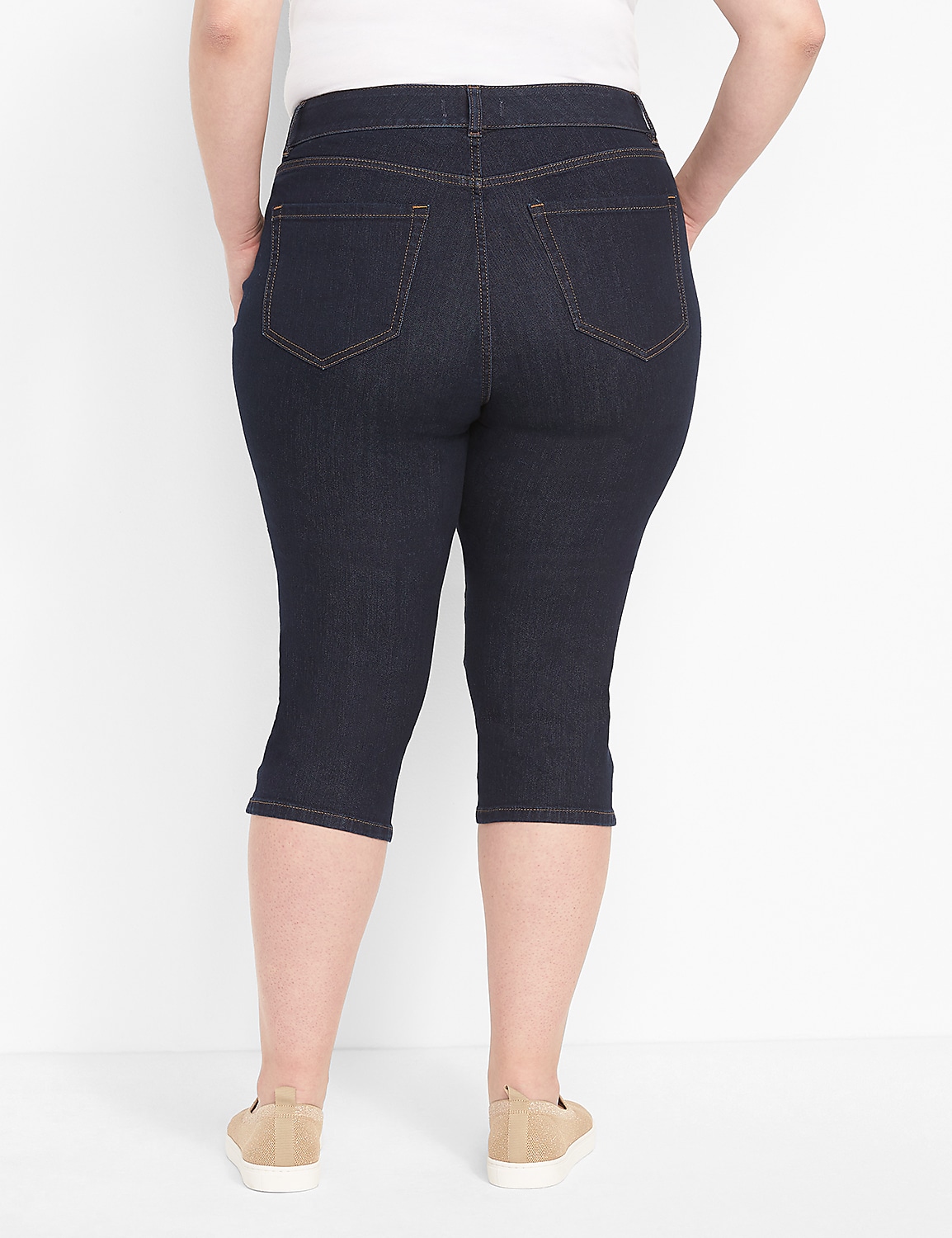 Curvy High-Rise Pedal Jean - Rinse Dark Wash Product Image 2