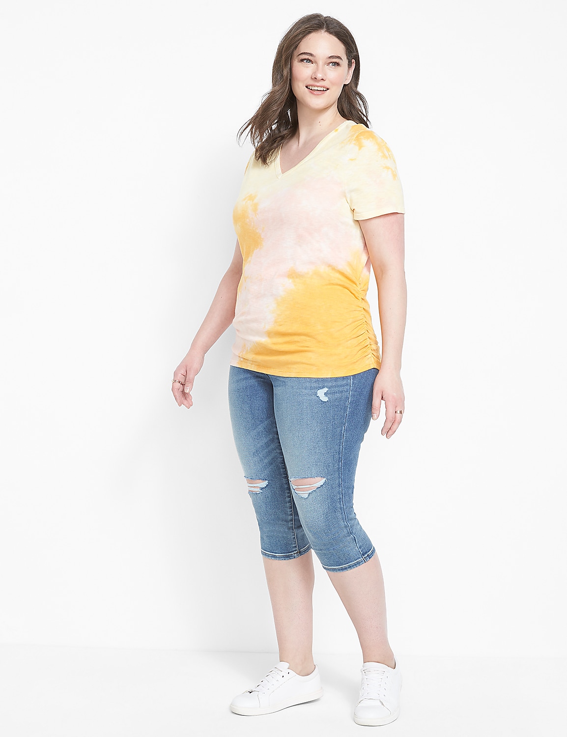 Fit Genius High-Rise Pedal Jean - Destructed Medium Wash Product Image 3