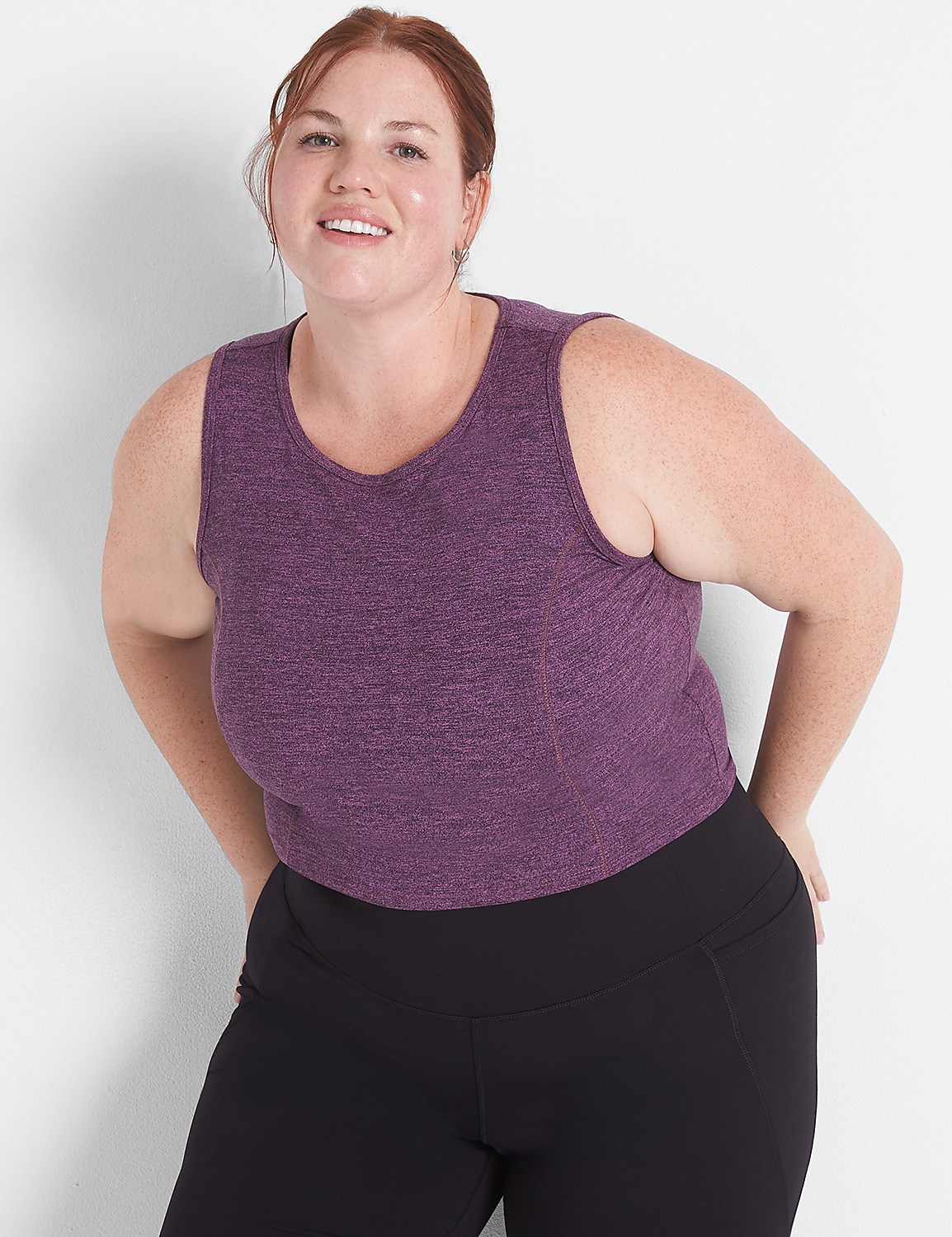 LIVI Soft Crop Recycled Marl Tank Product Image 1
