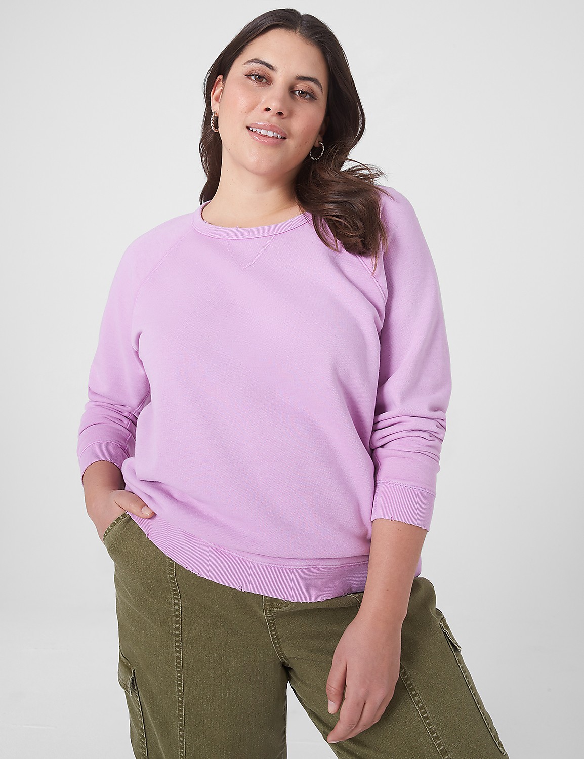 Classic Raglan-Sleeve Sweatshirt Tee | LaneBryant