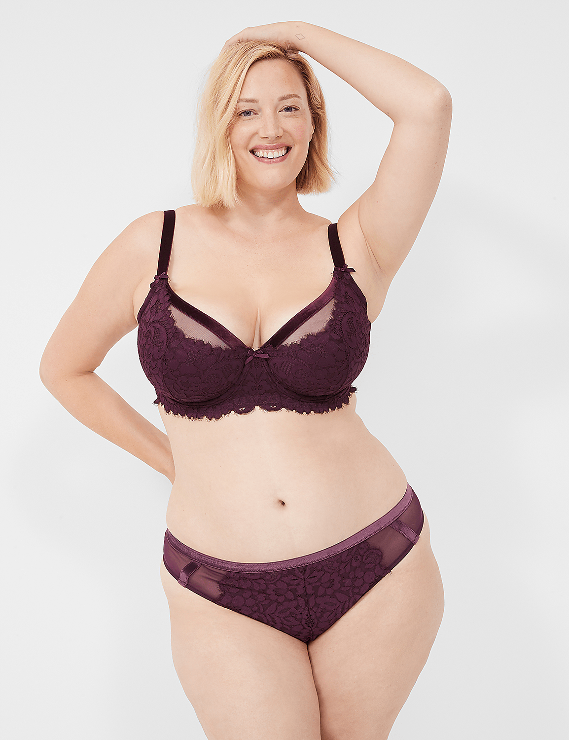 Velvet-Trim Thong Product Image 1