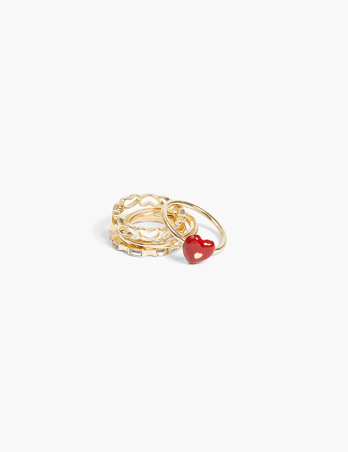 Valentine's Day Ring Stack 4-Pack | LaneBryant