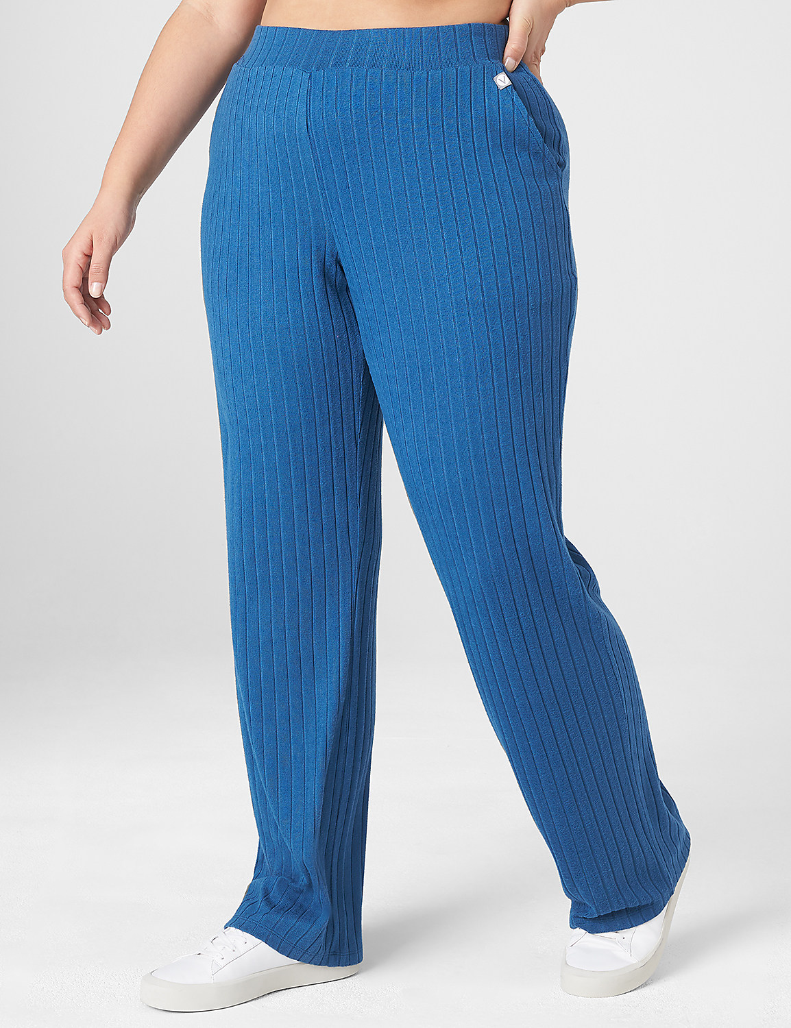 LIVI Ribbed Hacci Straight Leg Pant Product Image 3