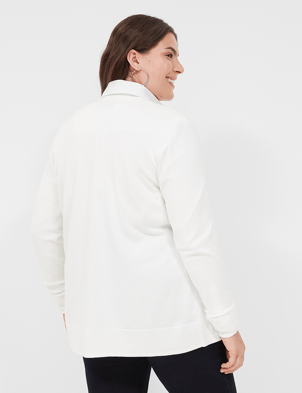 Modern Long-Sleeve Open-Front Cardigan Product Image 2