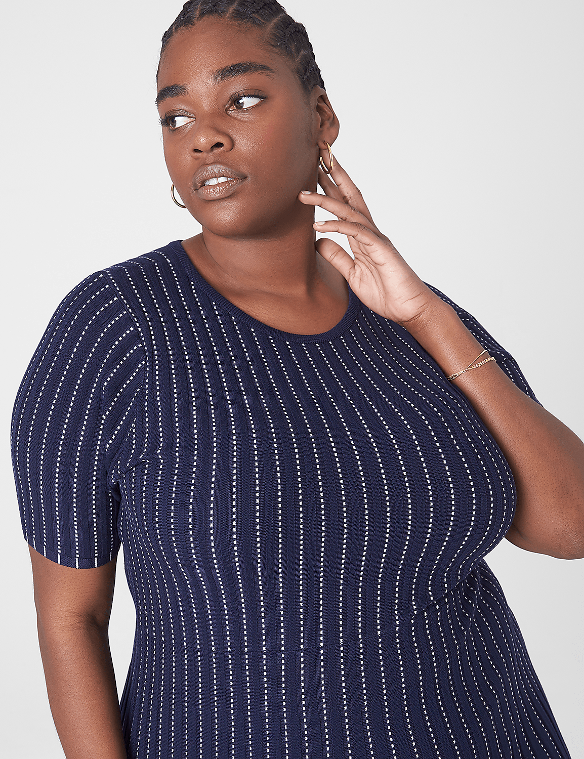 Perfect Sleeve Fit & Flare Sweater Dress Product Image 3