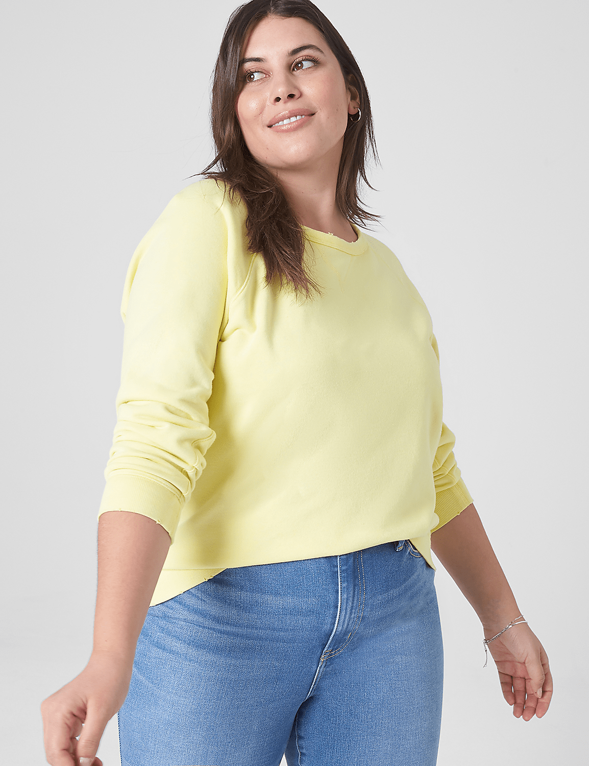 Classic Raglan Long Sleeve Wide Cre | LaneBryant