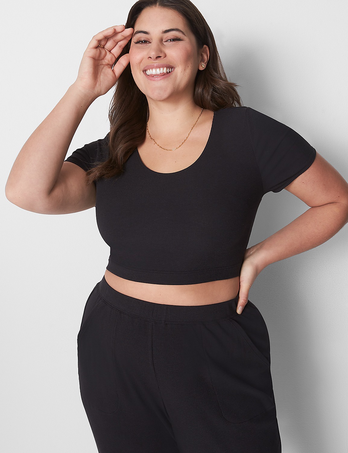 Rib Crop Top Product Image 3