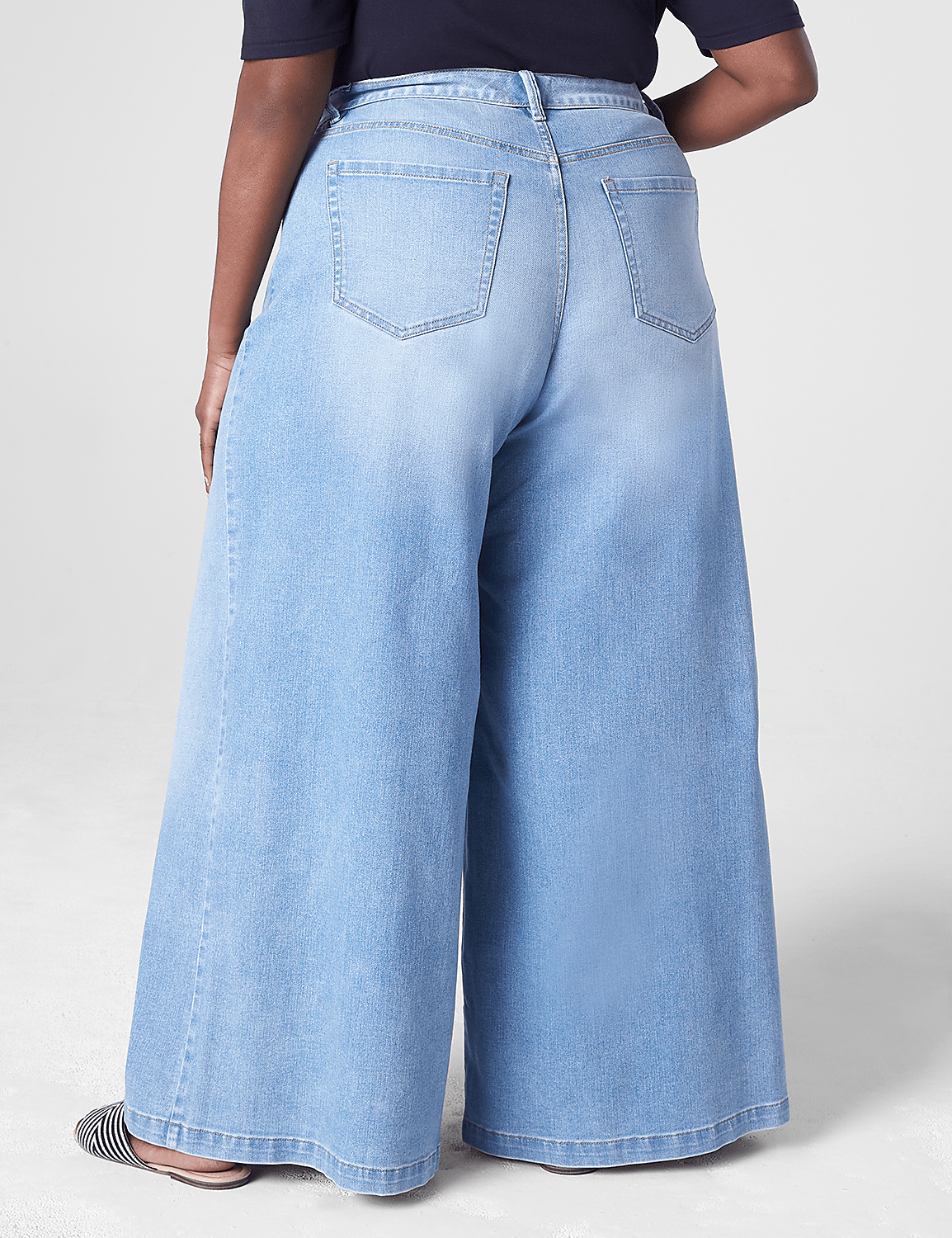 High-Rise Ultra Wide Leg Jean - Drawstring Waist Product Image 2