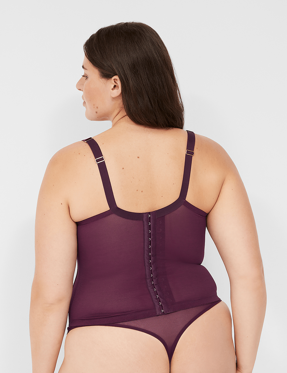 Velvet-Trim Lace Corset Product Image 2