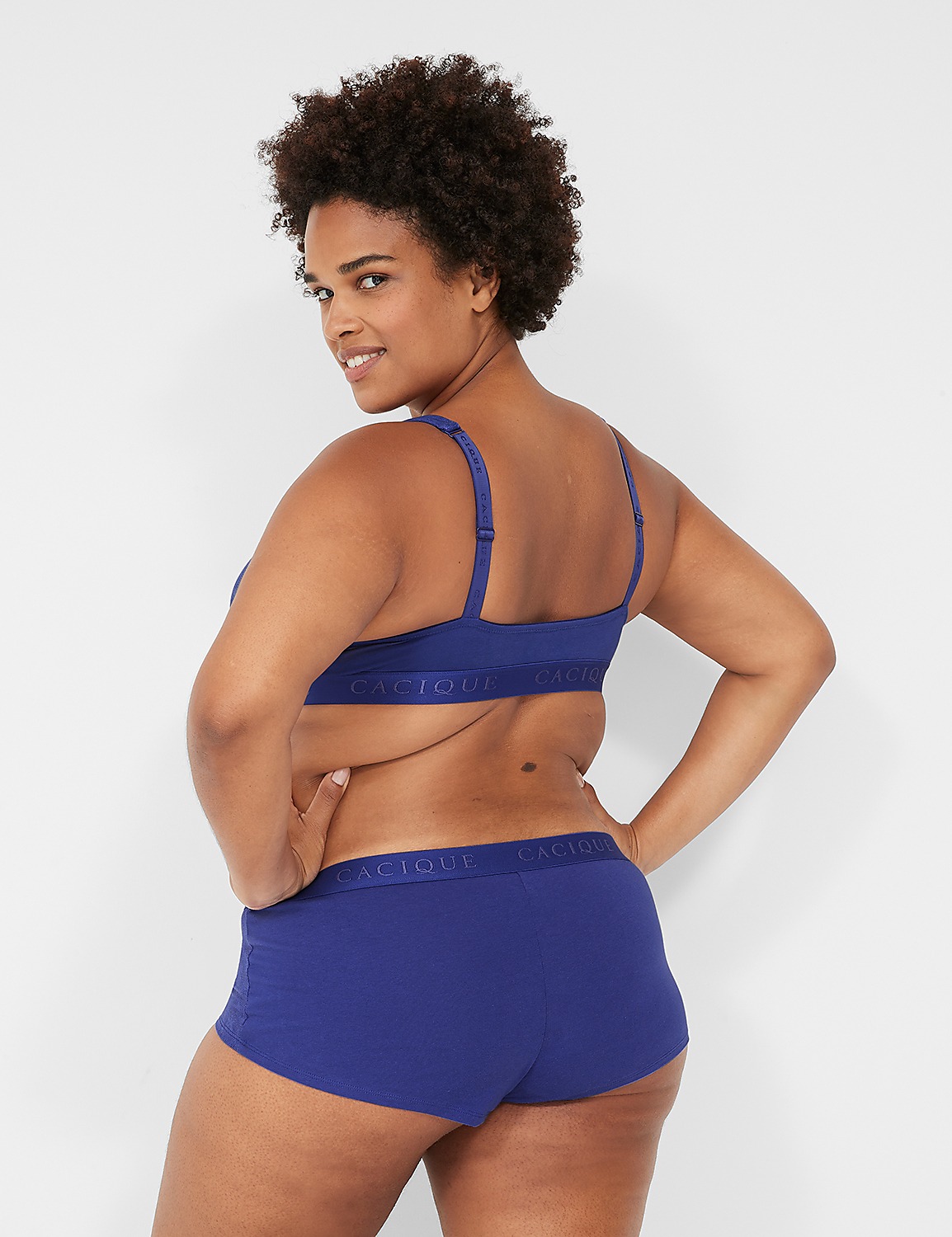 Cotton Boyshort Panty With Lace Trim - thumbnail 8