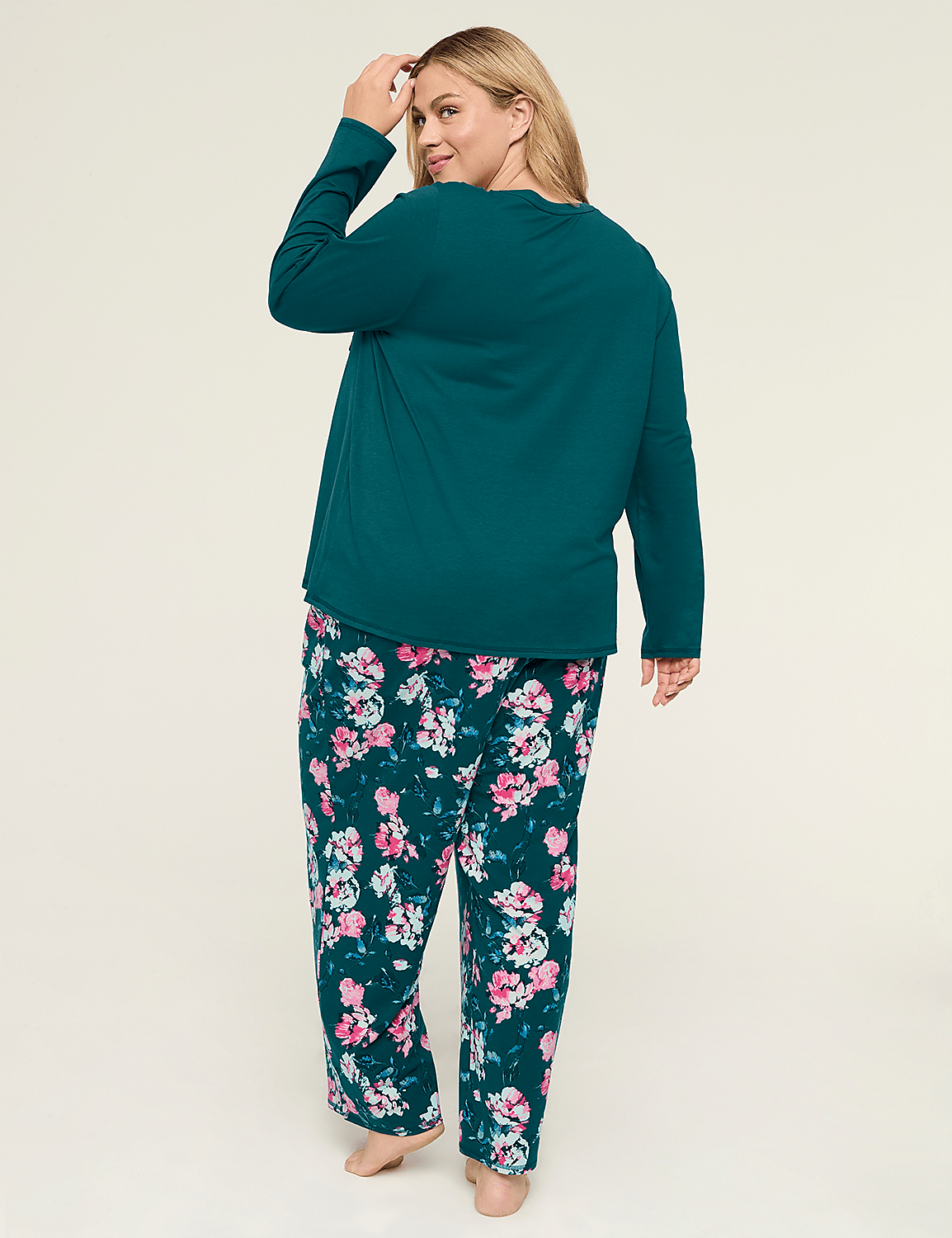 Comfy Cotton Pocket Tee & Pant PJ Set | LaneBryant