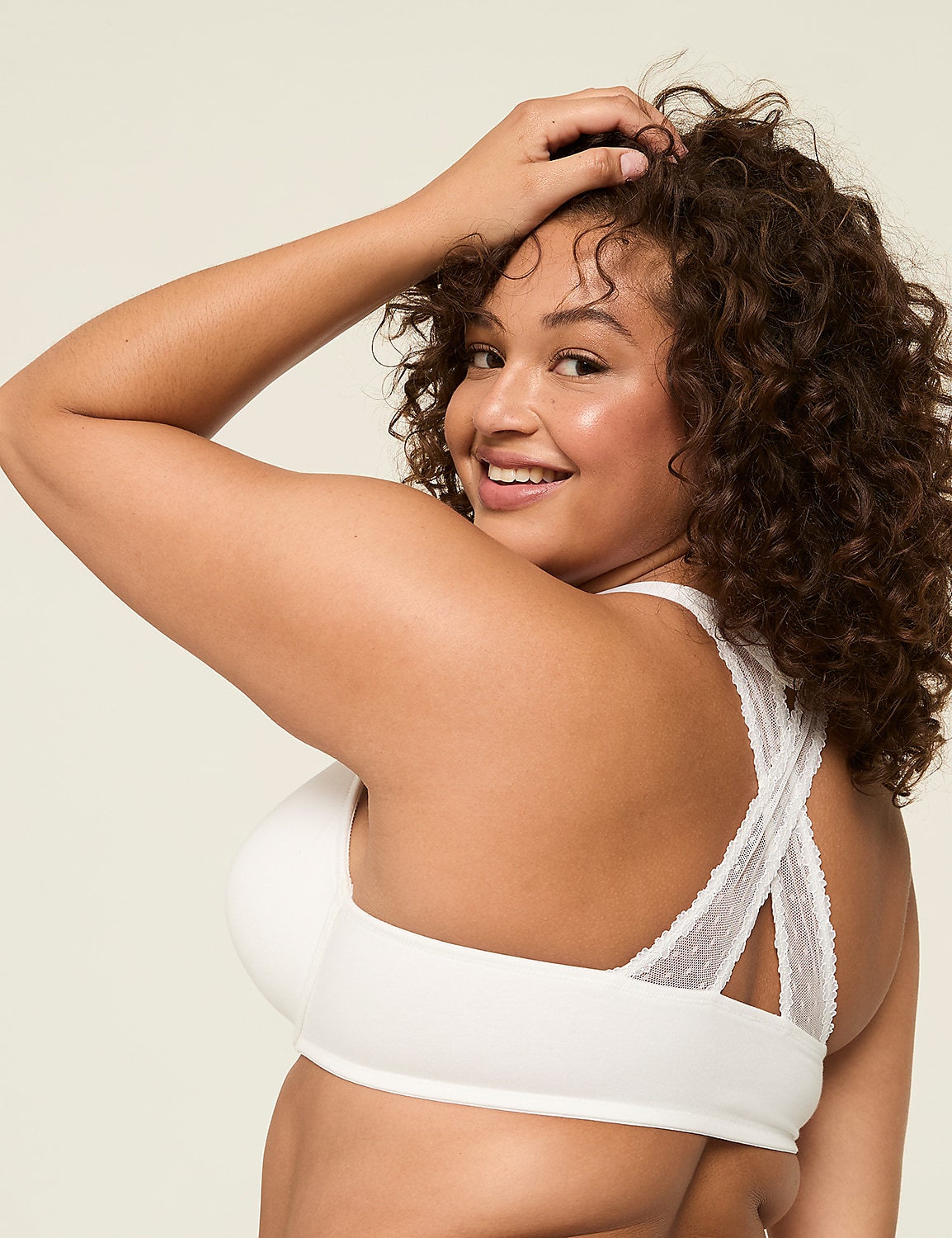 Front-Close Cotton Boost Plunge Bra Product Image 4