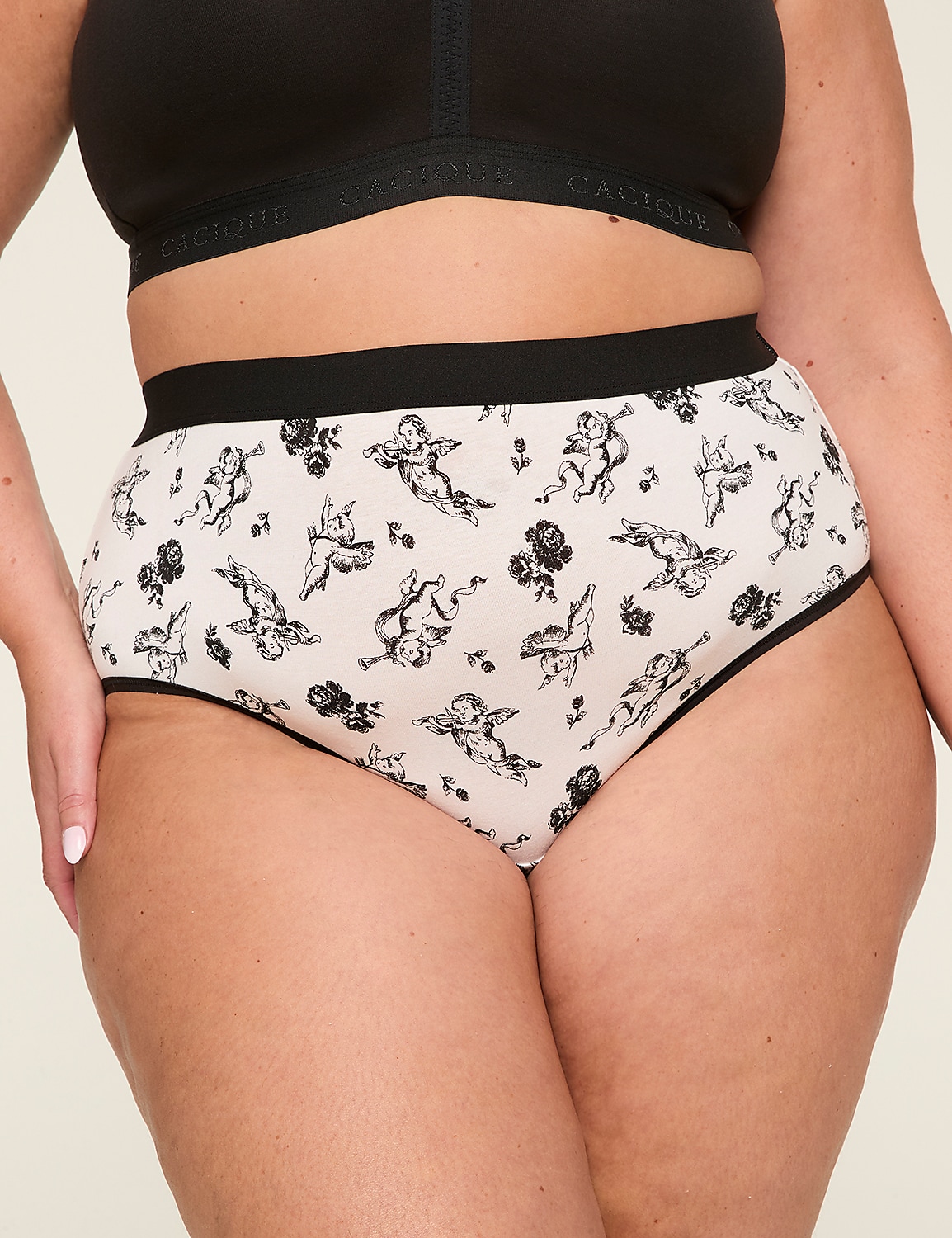 Cotton High-Leg Brief Panty With Wide Waistband Product Image 1