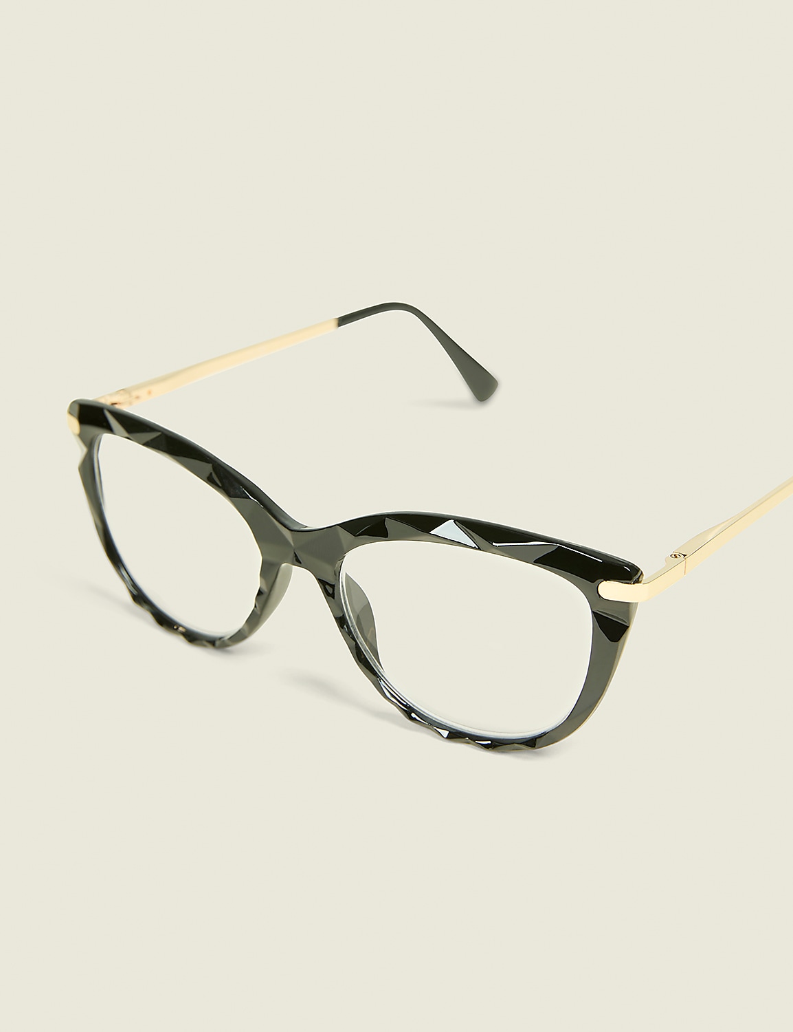 Black Textured Cateye Reading Glasses Product Image 1