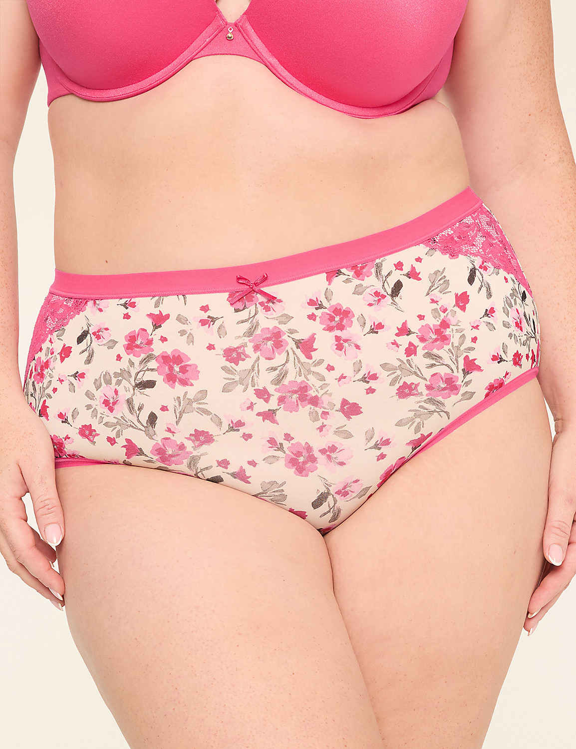 No-Show Full Brief Panty With Lace Trim - thumbnail 7