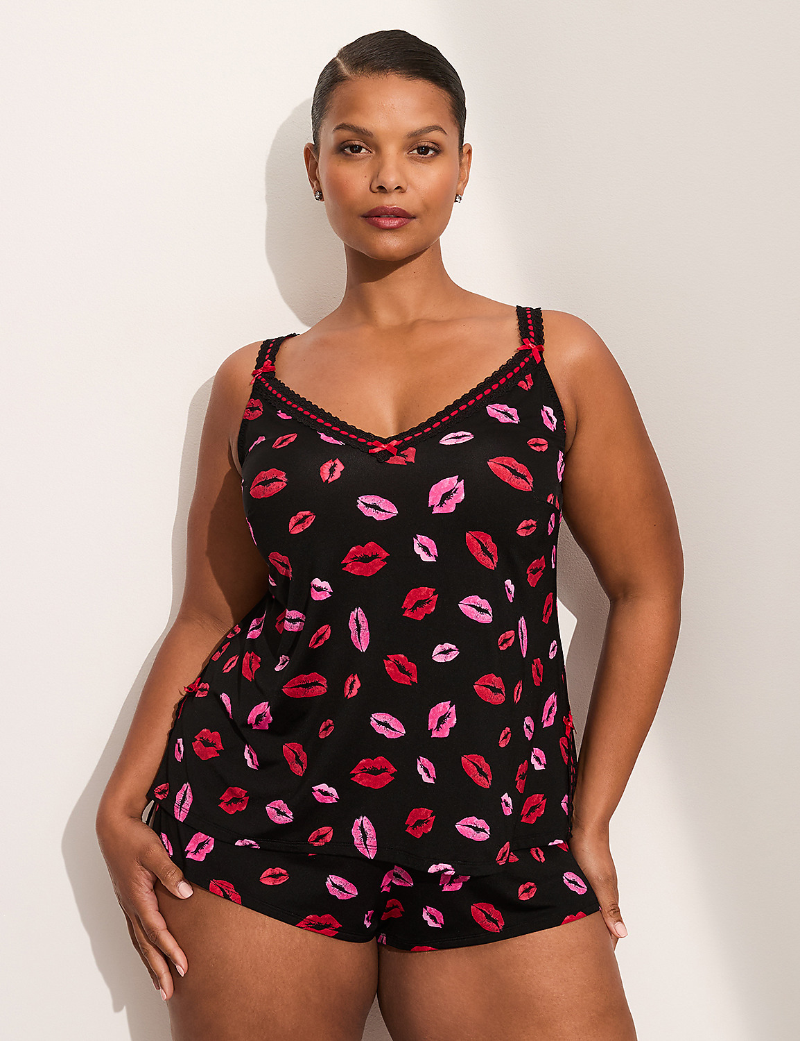 Seriously Sexy&trade; Ribbon-Slot Cami & Short Set Product Image 1