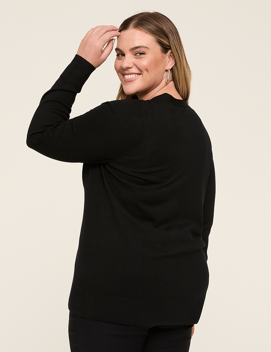 Modern Long-Sleeve Open-Front Cardigan Product Image 2
