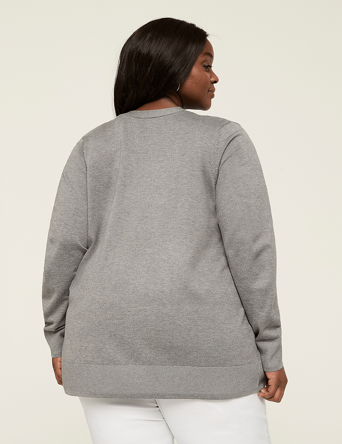 Modern Long-Sleeve Open-Front Cardigan Product Image 2