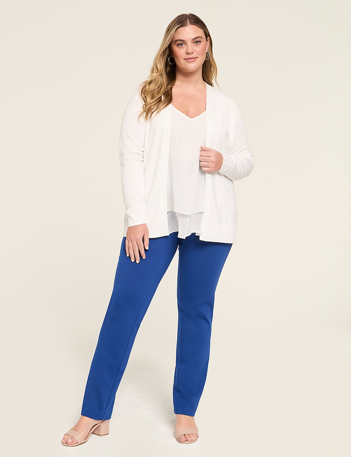 Modern Long-Sleeve Open-Front Cardigan Product Image 2