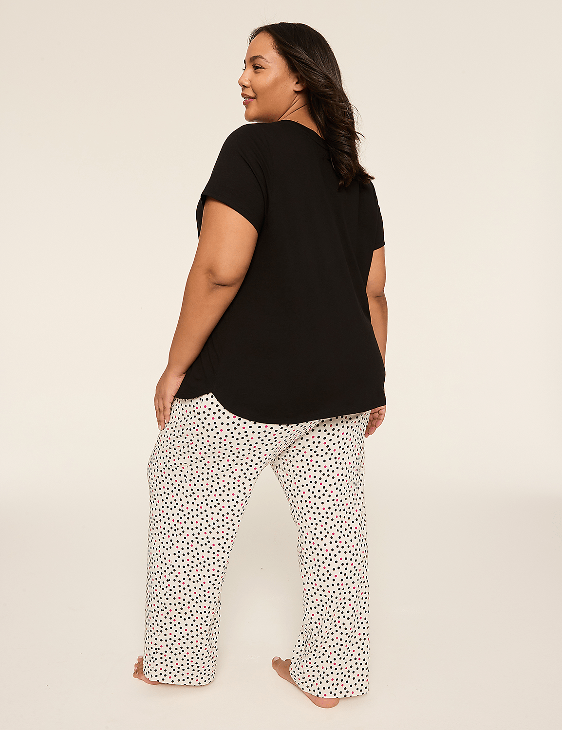 Comfy Cotton V-Neck Tee & Pant PJ Set Product Image 2