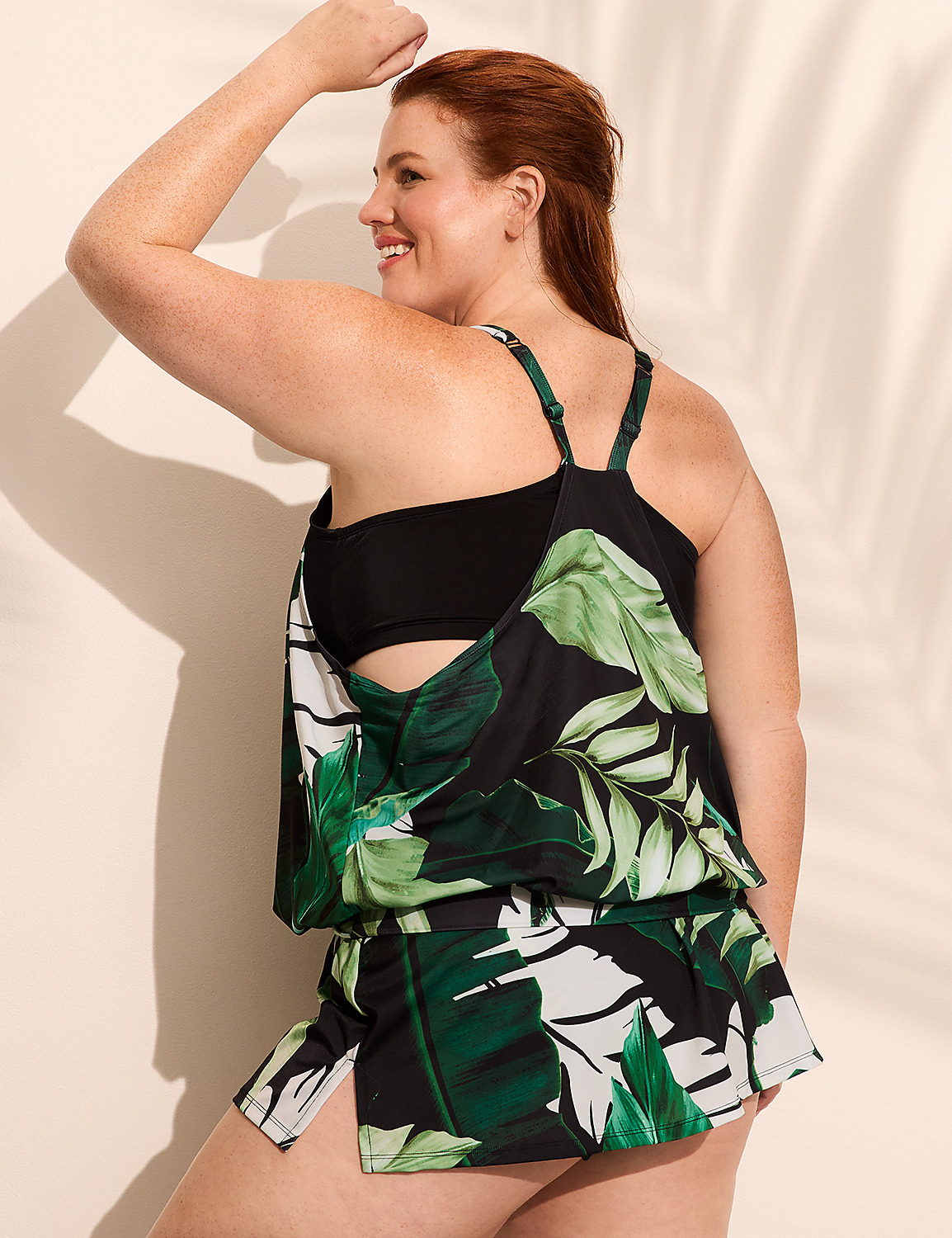 No-Wire Racerback Blouson Tankini Top Product Image 2