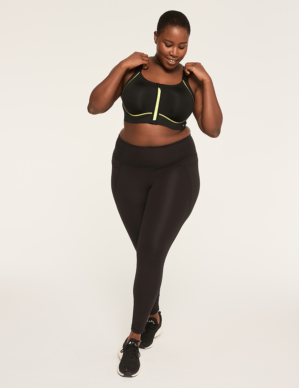 Cacique Max Support High-Impact Zip-Front Underwire Sports Bra Product Image 3