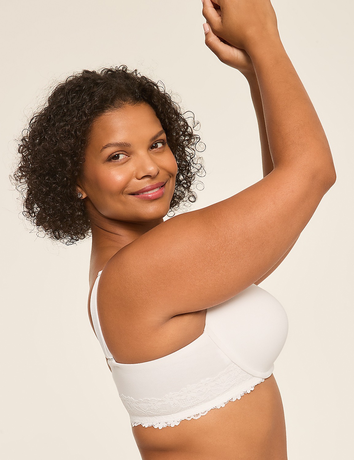 Front-Close Cotton Boost Plunge Bra Product Image 5