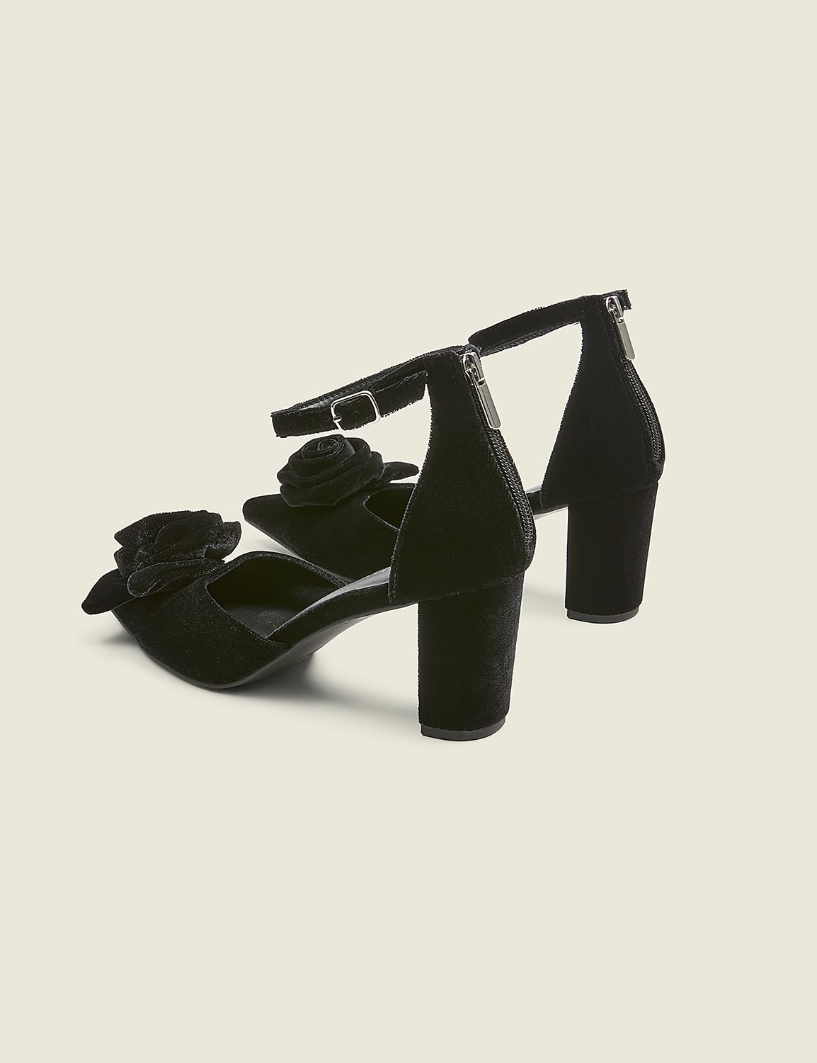 Dream Cloud Velvet Rosette Heel Product Image 2