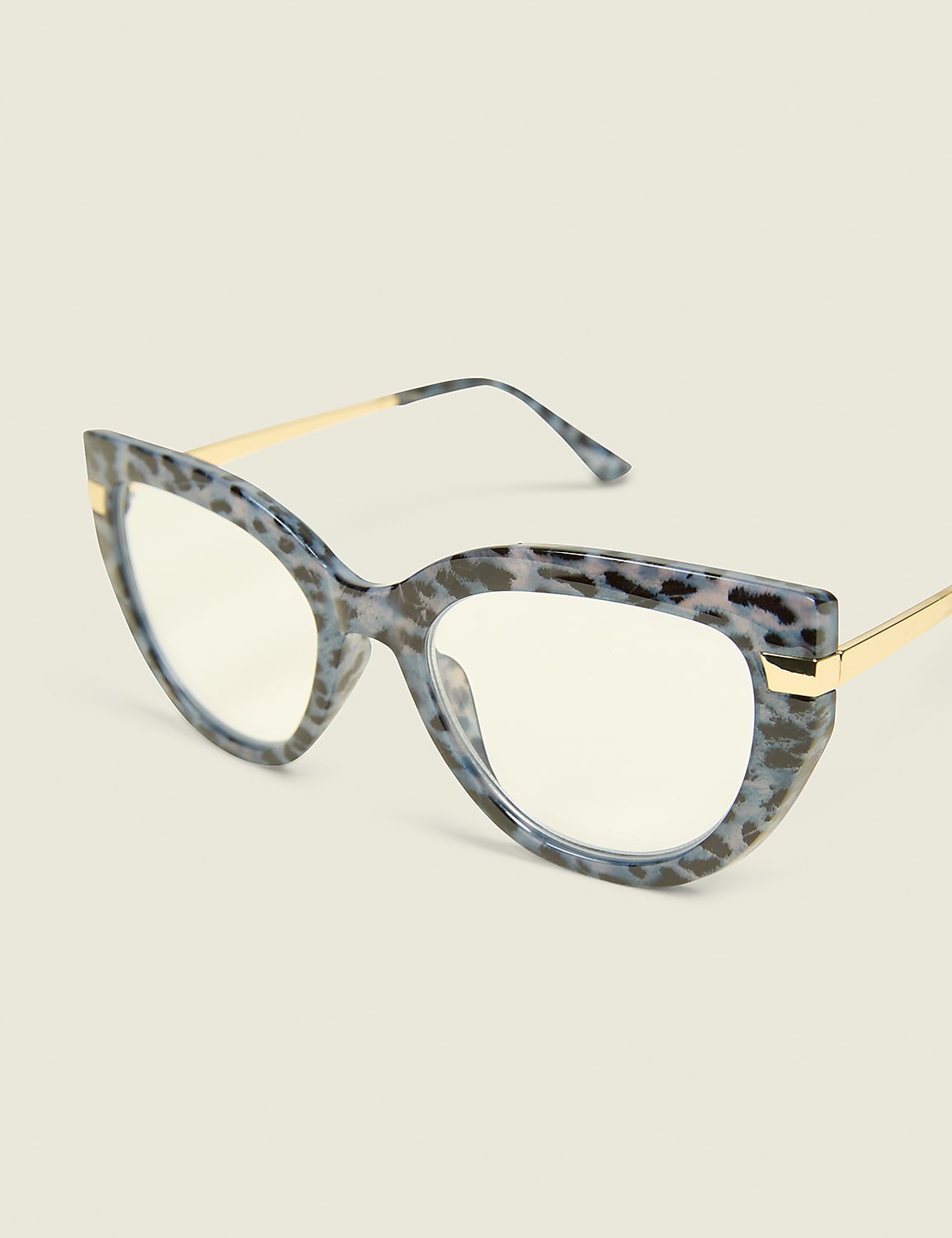 Blue Cheetah Print Cateye Reading Glasses Product Image 1
