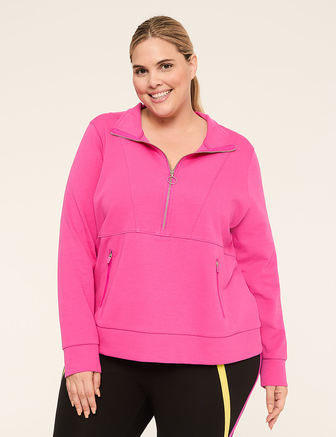 LIVI Knit Half-Zip Sweatshirt Product Image 1
