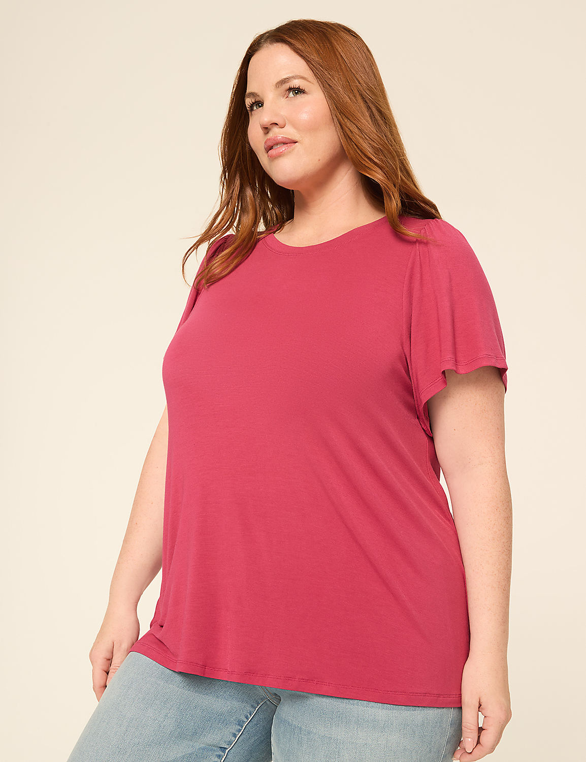 DreamFeel Short-Sleeve Crew-Neck Top Product Image 1