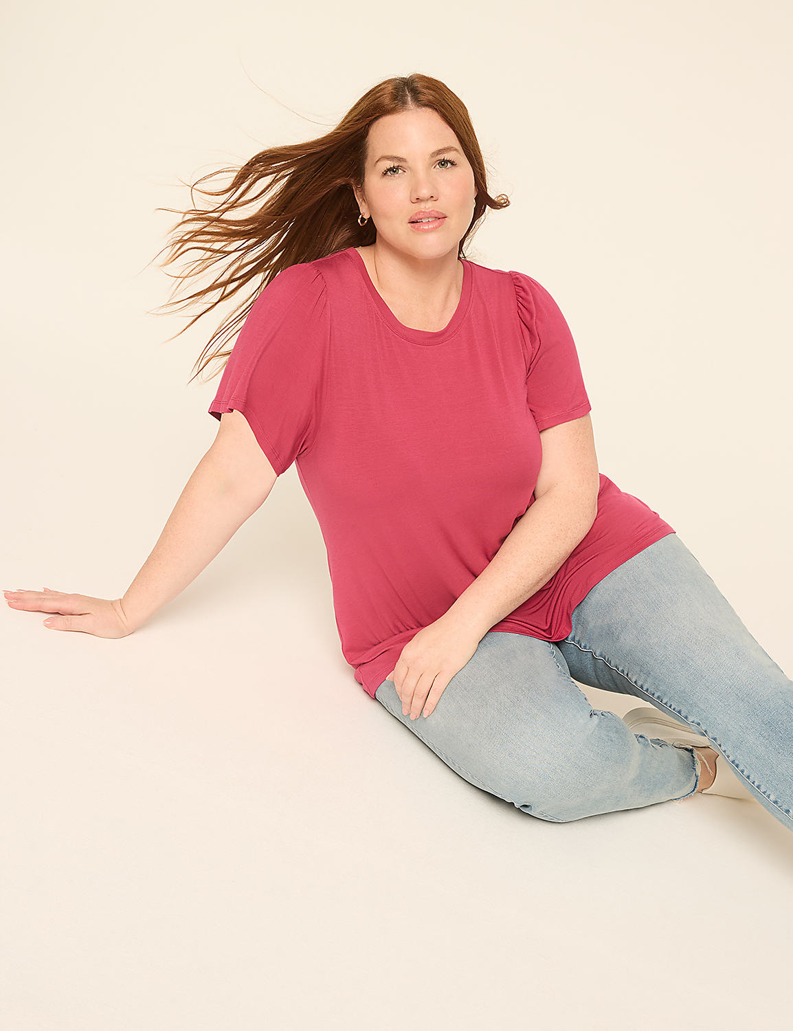 DreamFeel Short-Sleeve Crew-Neck Top Product Image 3