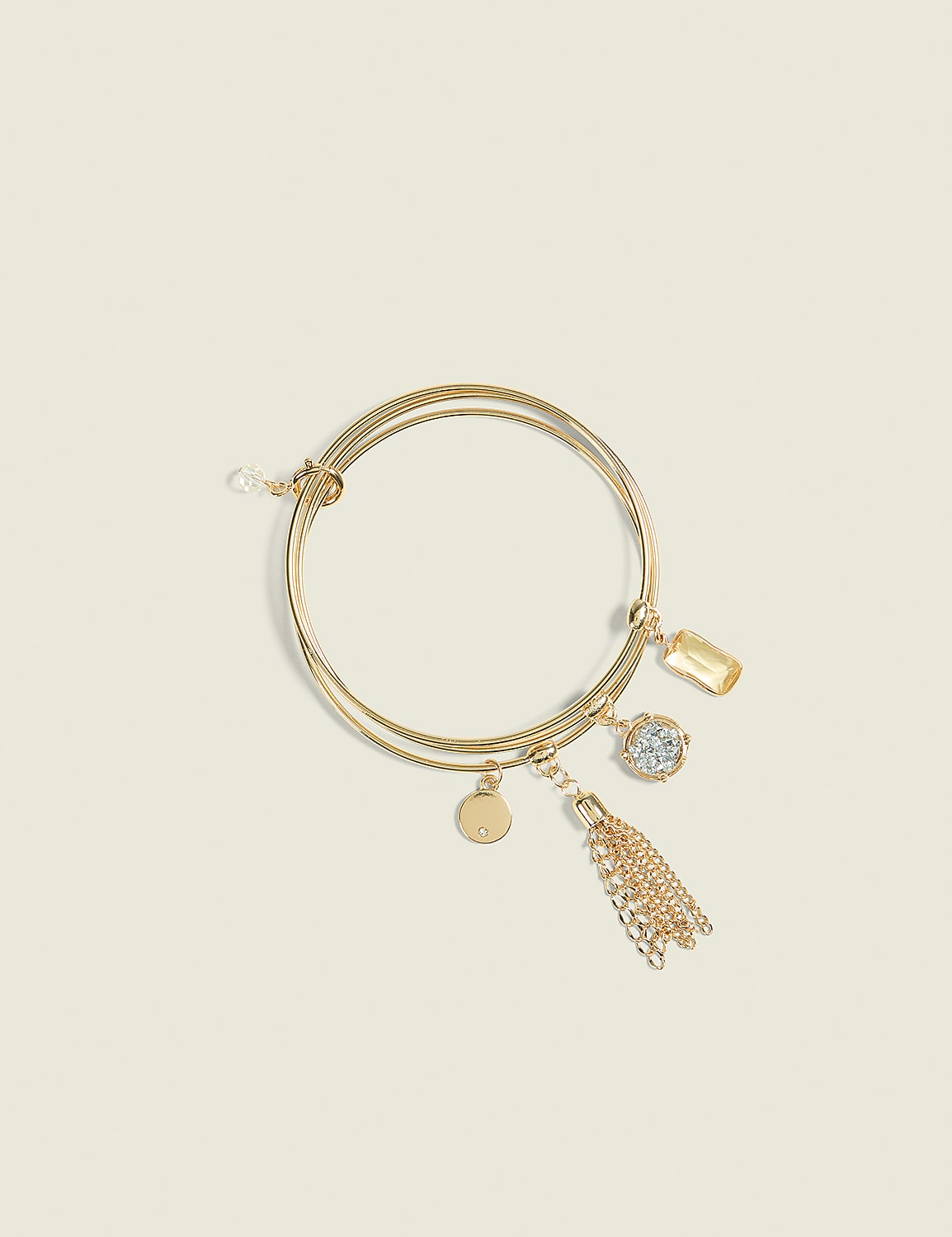 Goldtone Charm Bangle Set Product Image 1