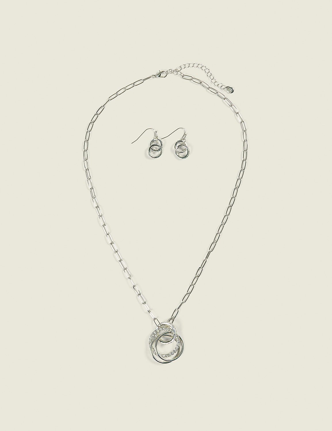 Silver Interlock Pendant Necklace & Product Image 1