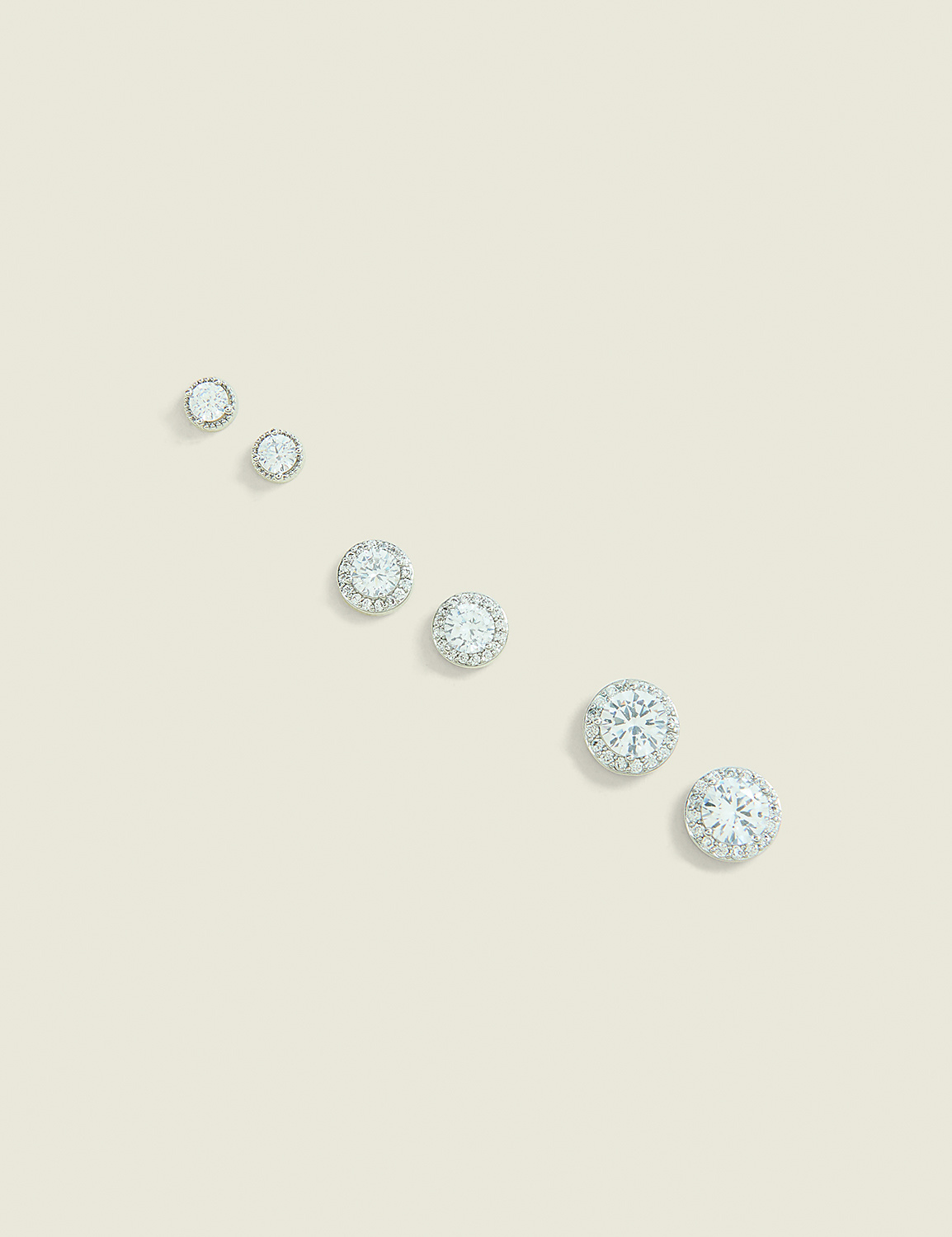 Silver Graduated CZ Stud Pack Product Image 1