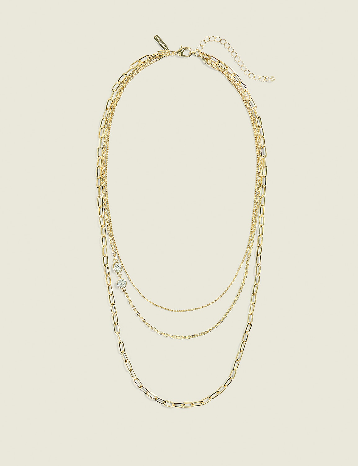 Goldtone Multi-Row Necklace Product Image 1