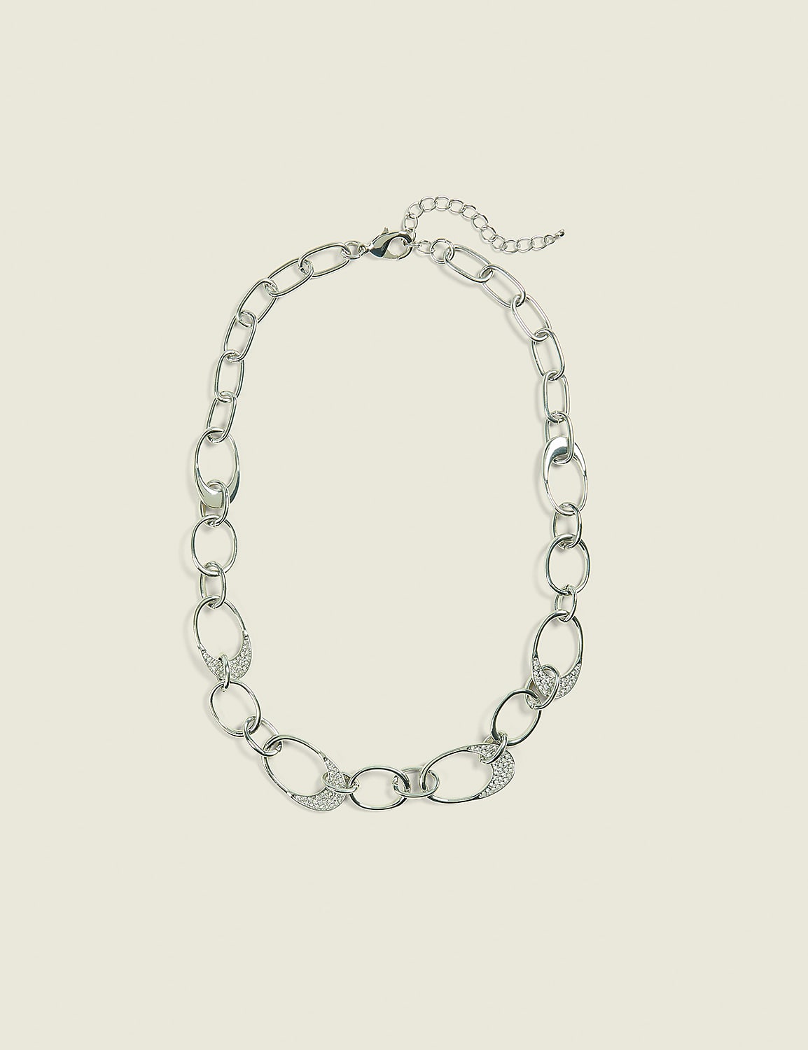 Pop Tab Pave Multi-Row Necklace Product Image 1