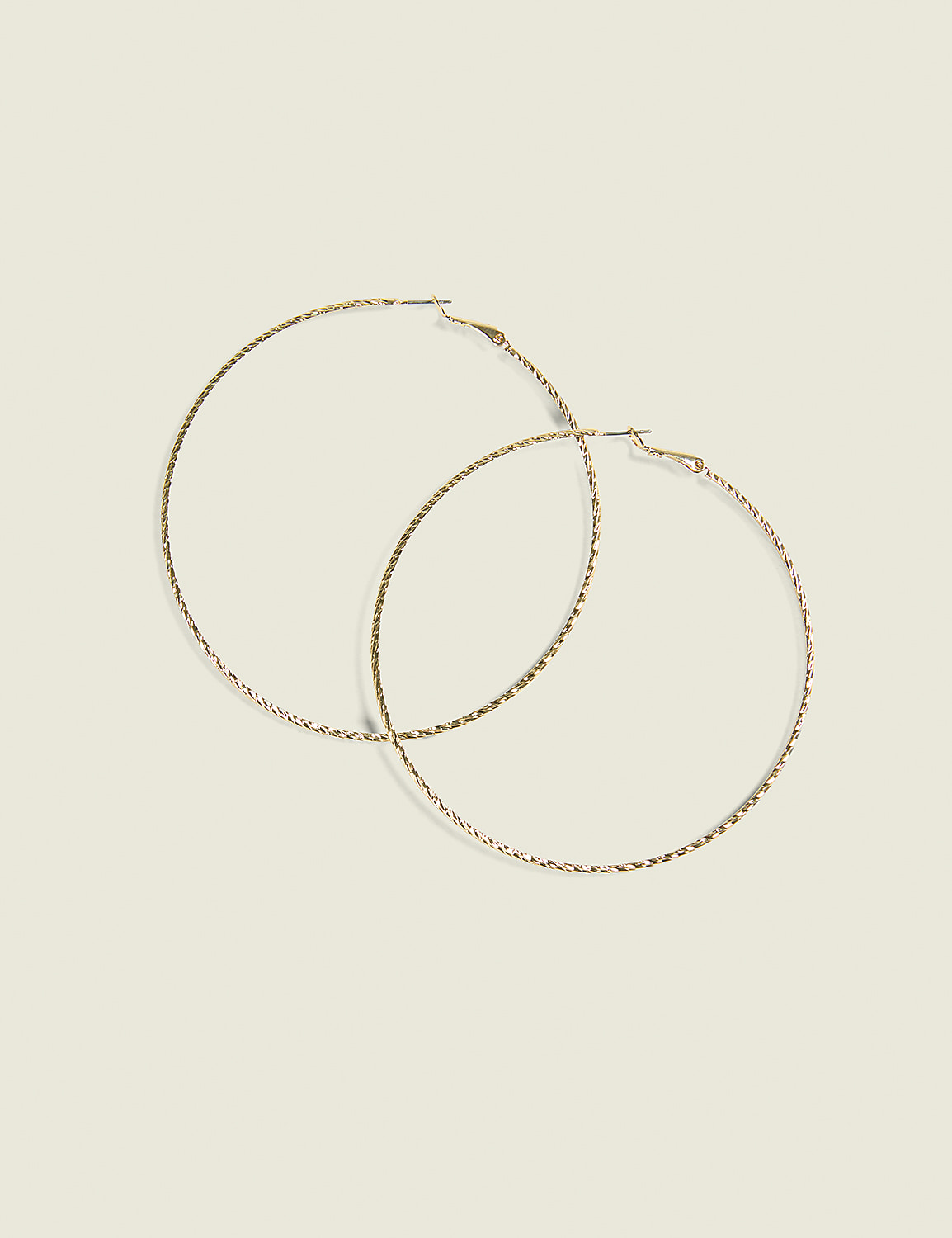 Goldtone Large Hoop Earrings Product Image 1