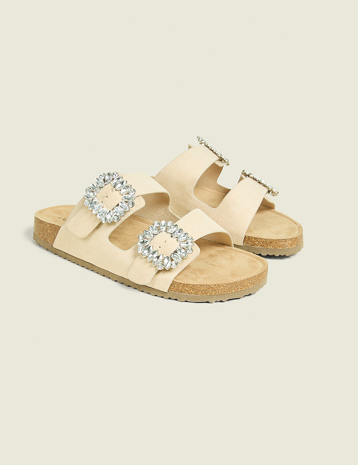 Dream Cloud Faux-Suede Embellished Slip-On Sandal Product Image 1