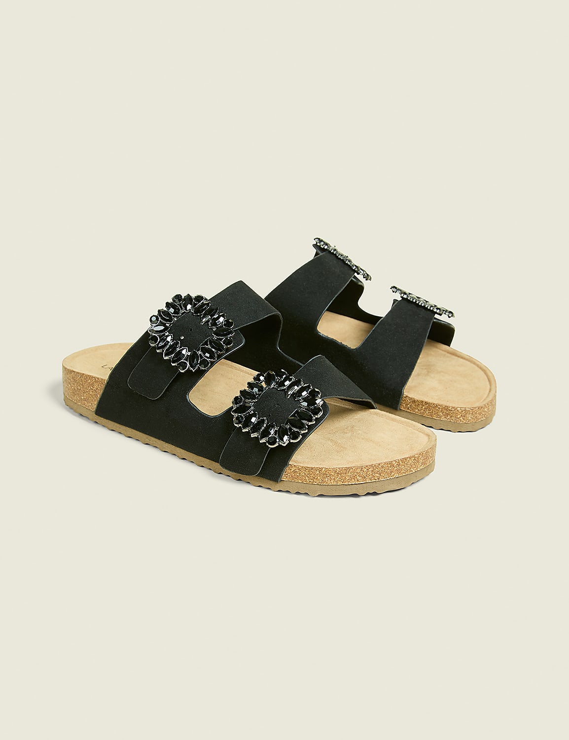 Dream Cloud Faux-Suede Embellished Slip-On Sandal Product Image 1